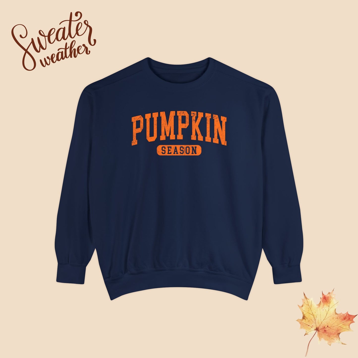 🎃 Unisex Garment-Dyed Sweatshirt – Pumpkin Season Edition