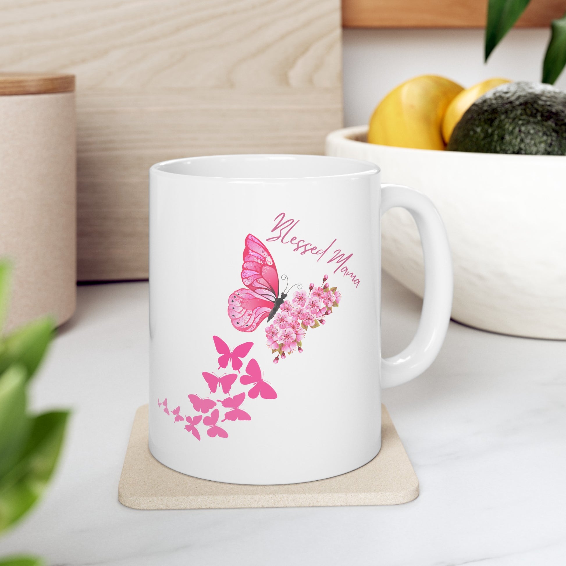 BLESSED BUTTERFLY MAMA MUG: For all GLAMMA-rous Moments! Printify