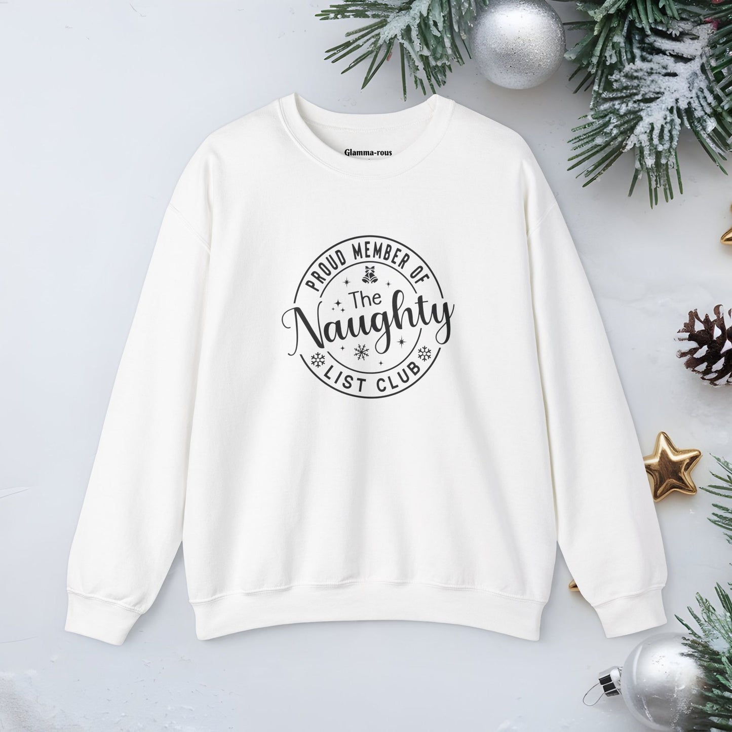 Naughty Club Crewneck Sweatshirt – Cozy Holiday Comfort for All Glammas!