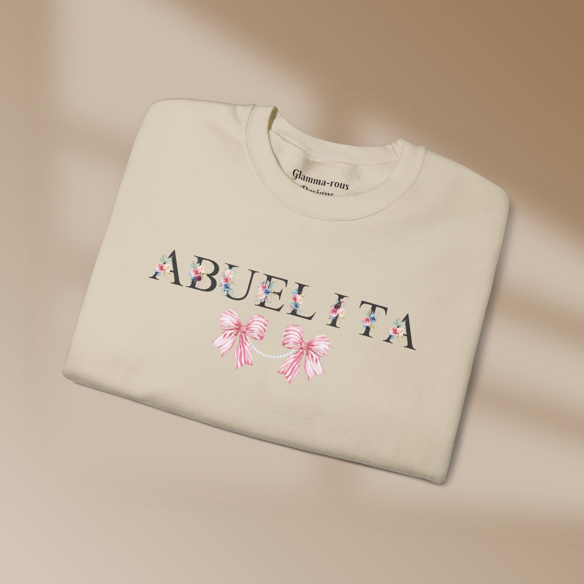 ABUELITA: Heartfelt Glam Sweatshirt💖 MOTHERS Day Gift Printify