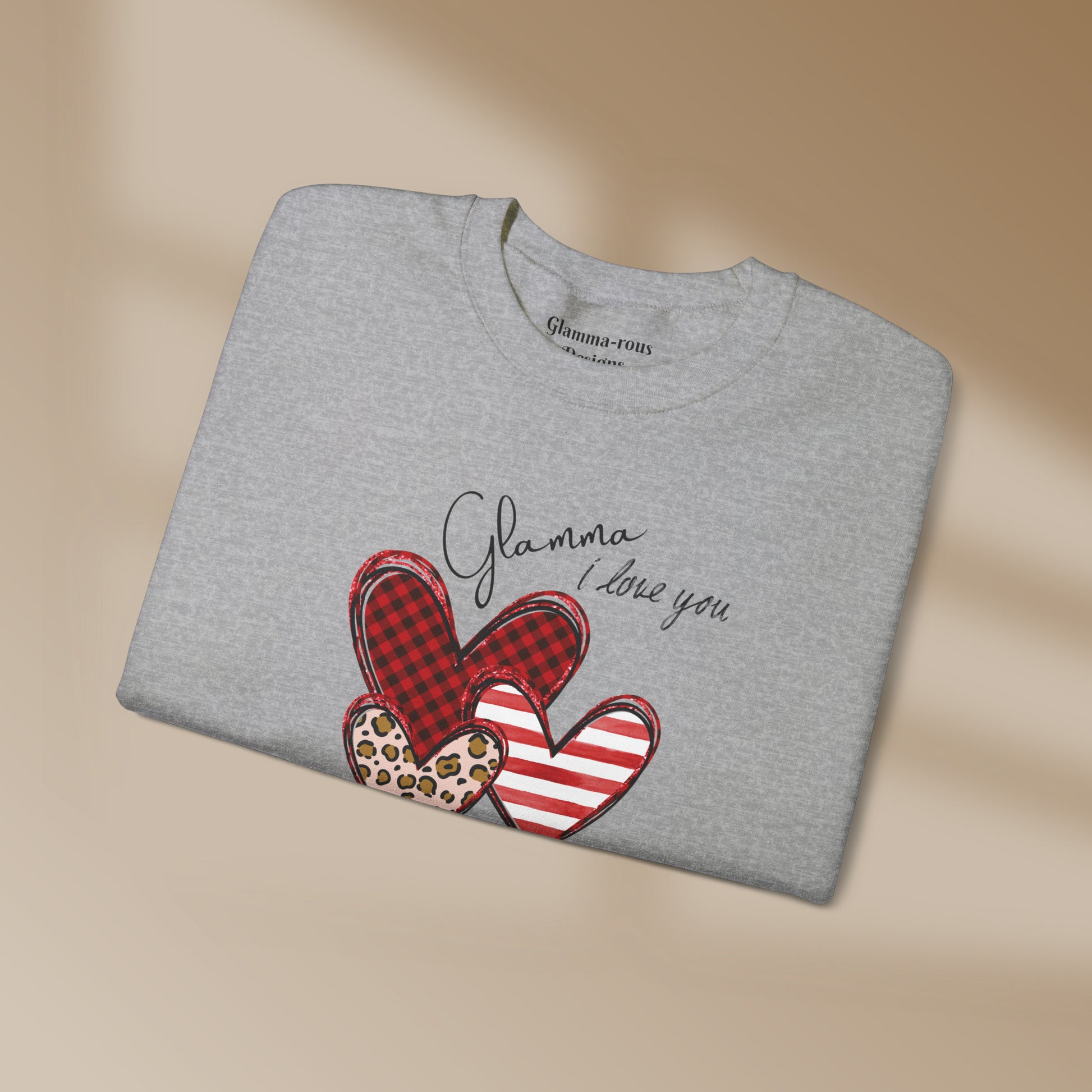 Glamma 3 Hearts: Unisex Sweatshirt 💖 Printify