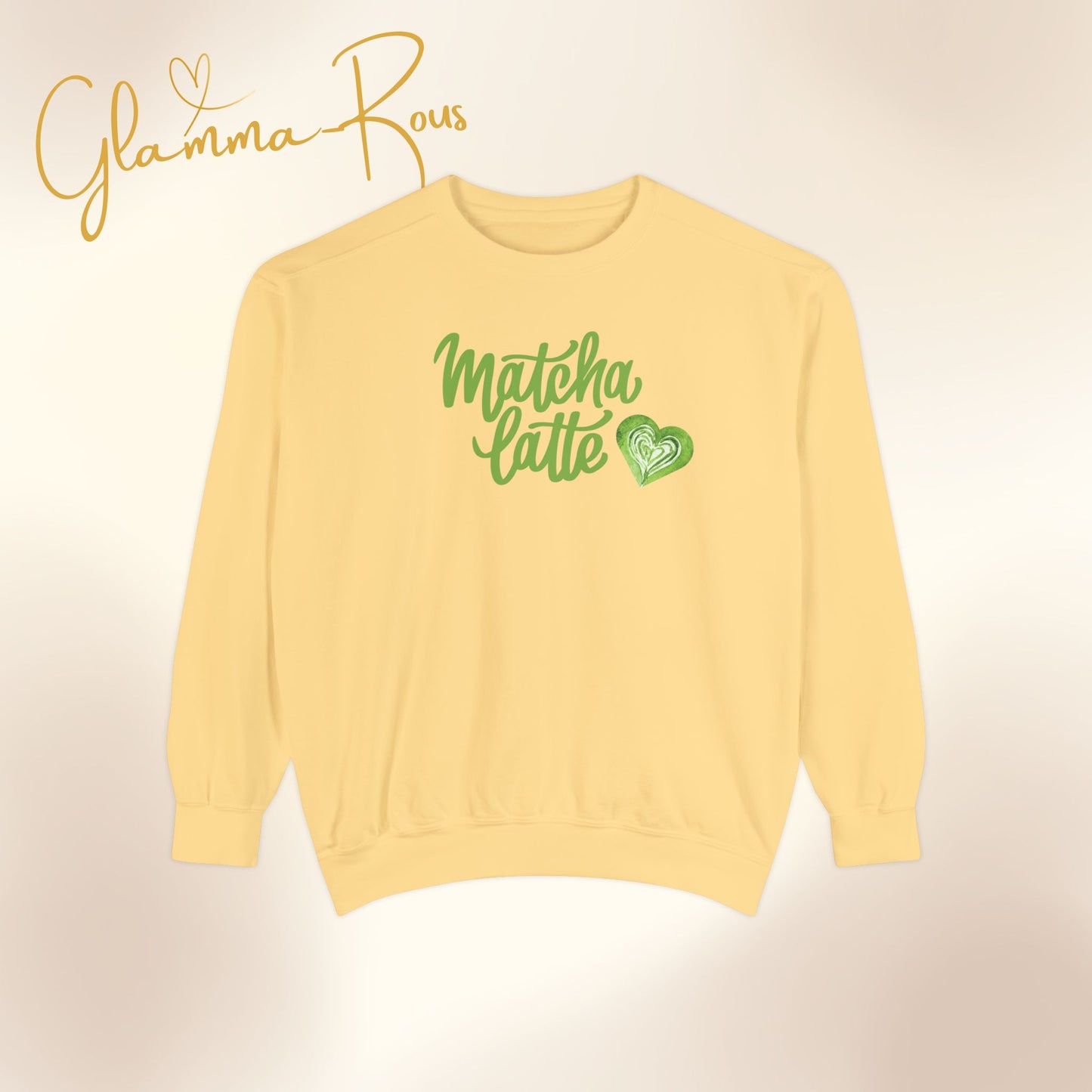 MATCHA Latte: Comfort Color Unisex Sweatshirt for Warmhearted Glammas ☕