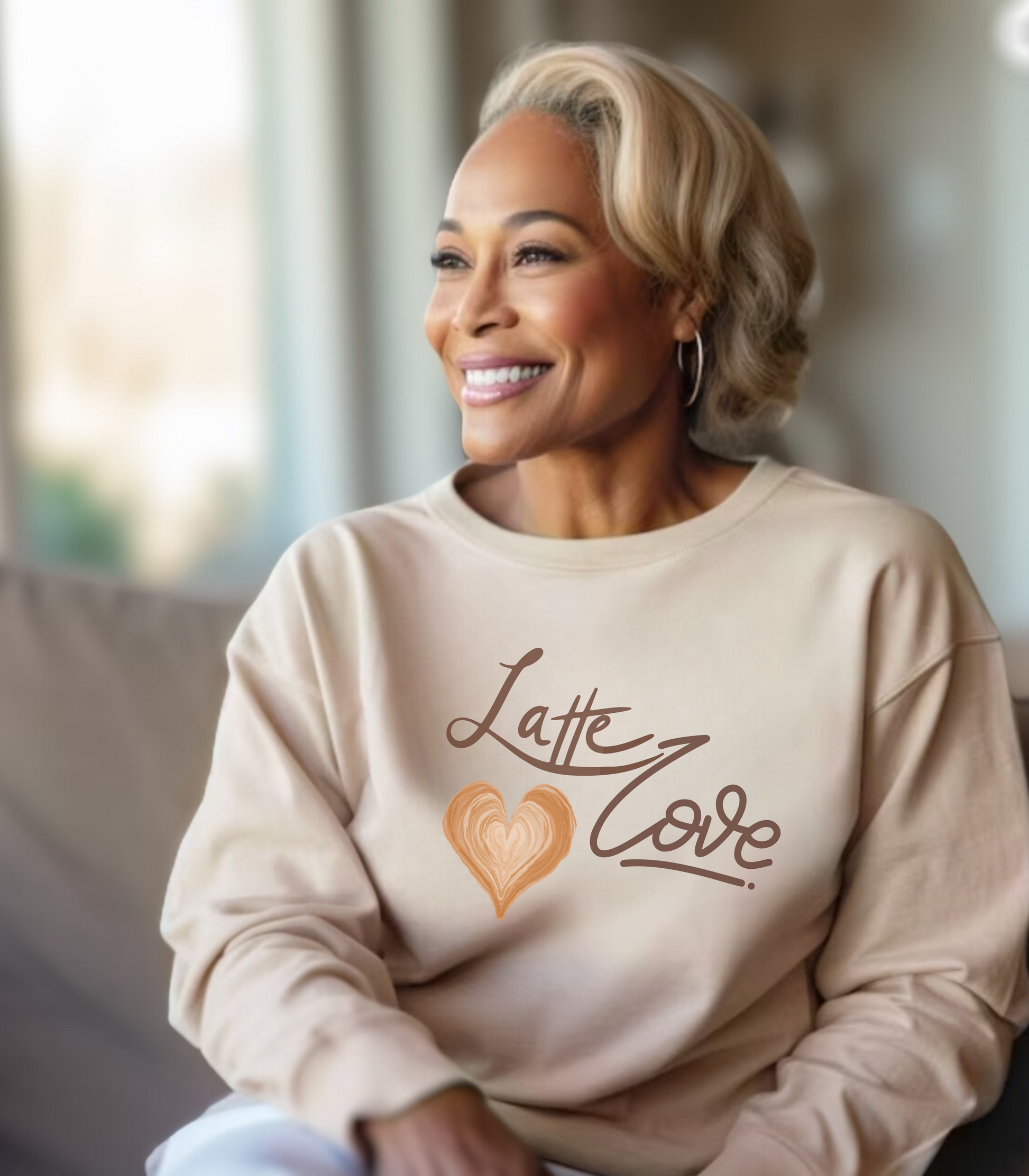 Cozy Latte Love: Unisex Sweatshirt for Glammas who Sip in Style ☕ Printify