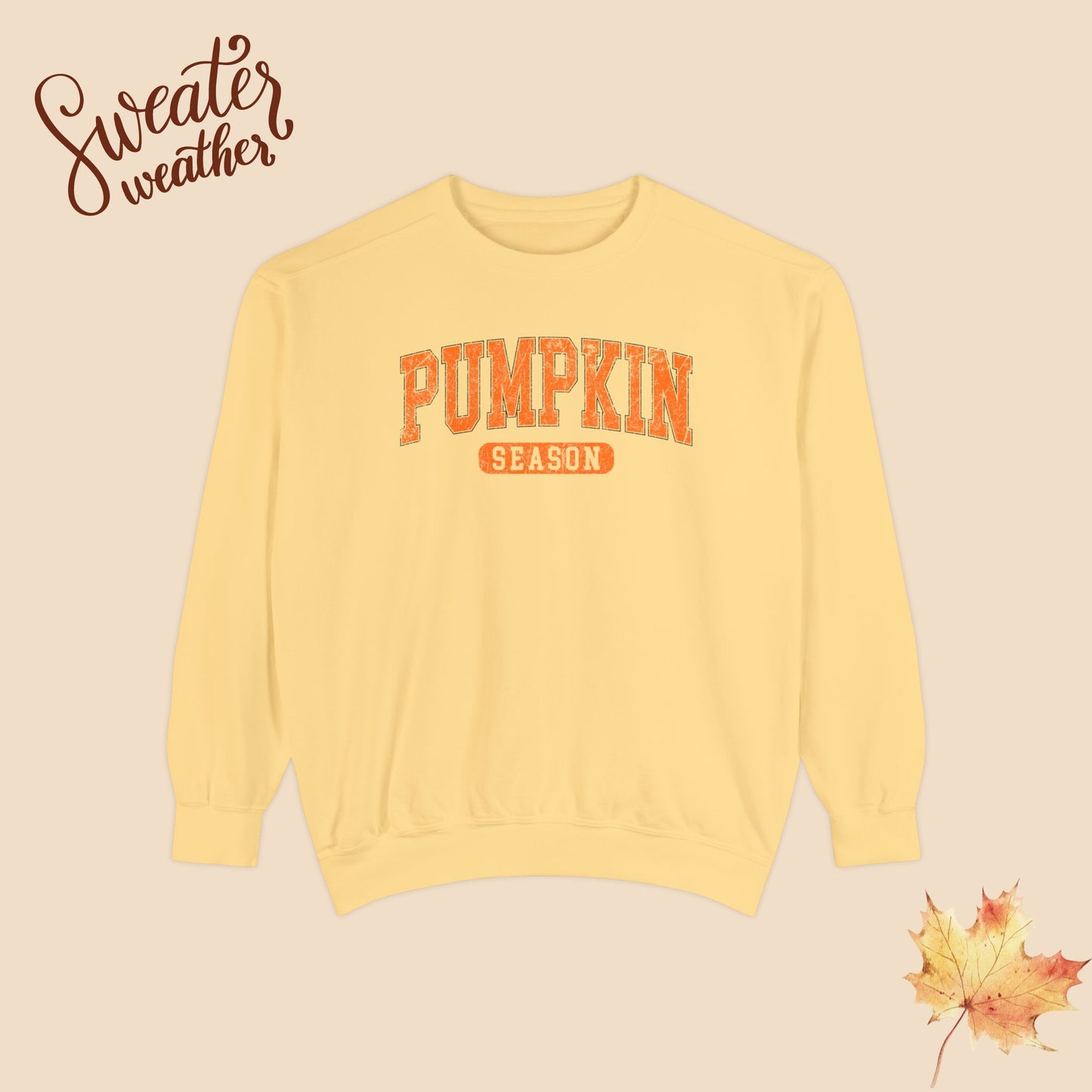 🎃 Unisex Garment-Dyed Sweatshirt – Pumpkin Season Edition