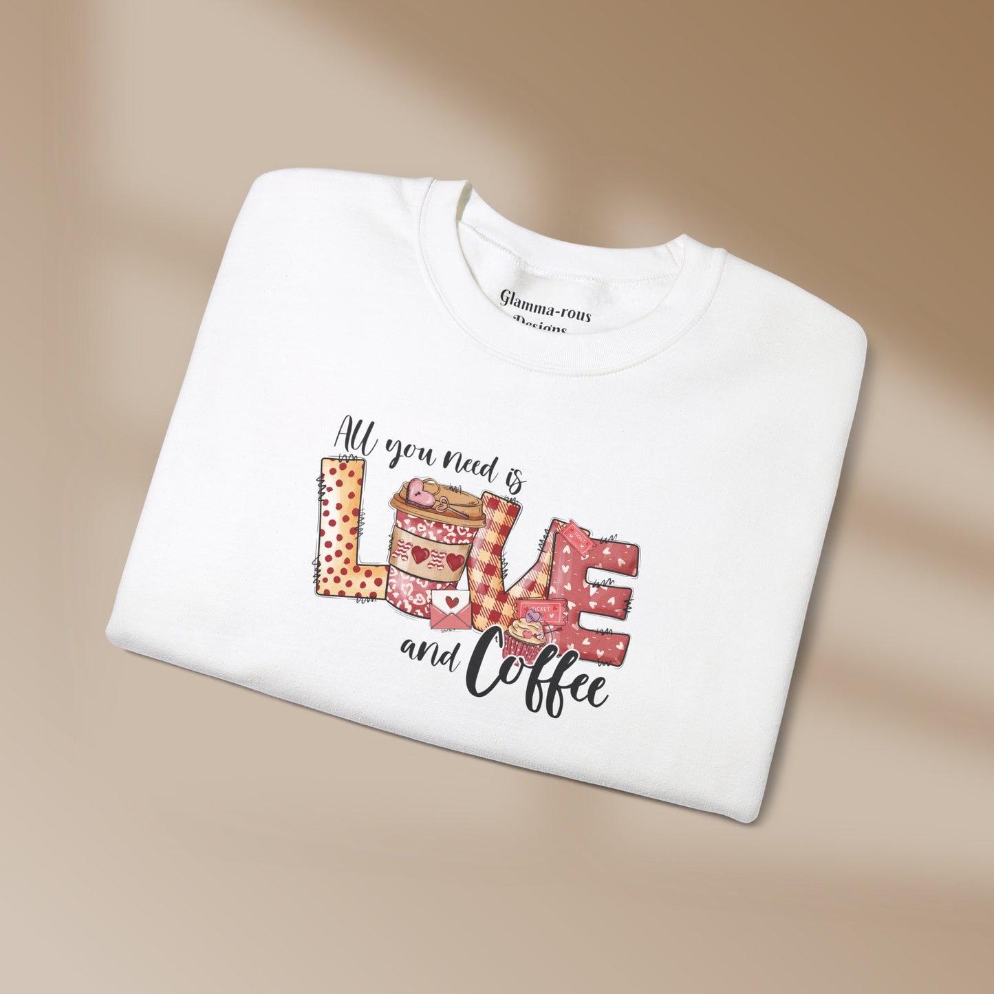 Cozy Love Coffee: Unisex Sweatshirt for Caffeine Enthusiasts☕ Printify