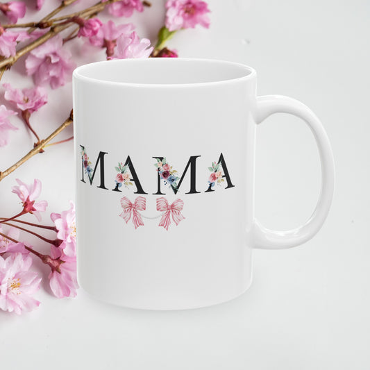 Mama with a Bow Mug: Enjoy Your Coffee Moments! 🎀 ☕️ Printify