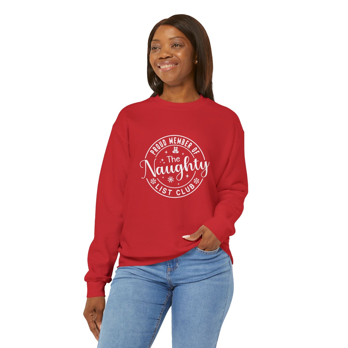 Naughty Club Crewneck Sweatshirt – Cozy Holiday Comfort for All Glammas!