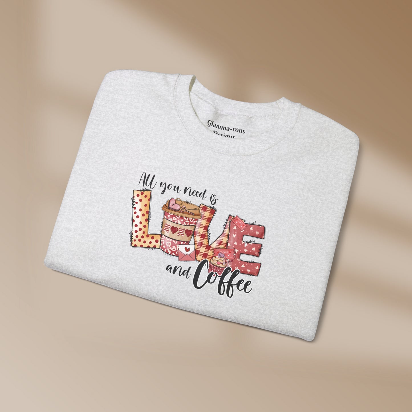 Cozy Love Coffee: Unisex Sweatshirt for Caffeine Enthusiasts☕ Printify