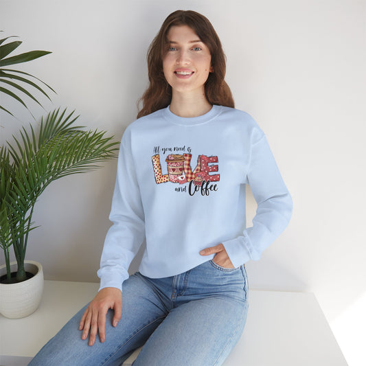 Cozy Love Coffee: Unisex Sweatshirt for Caffeine Enthusiasts☕ Printify