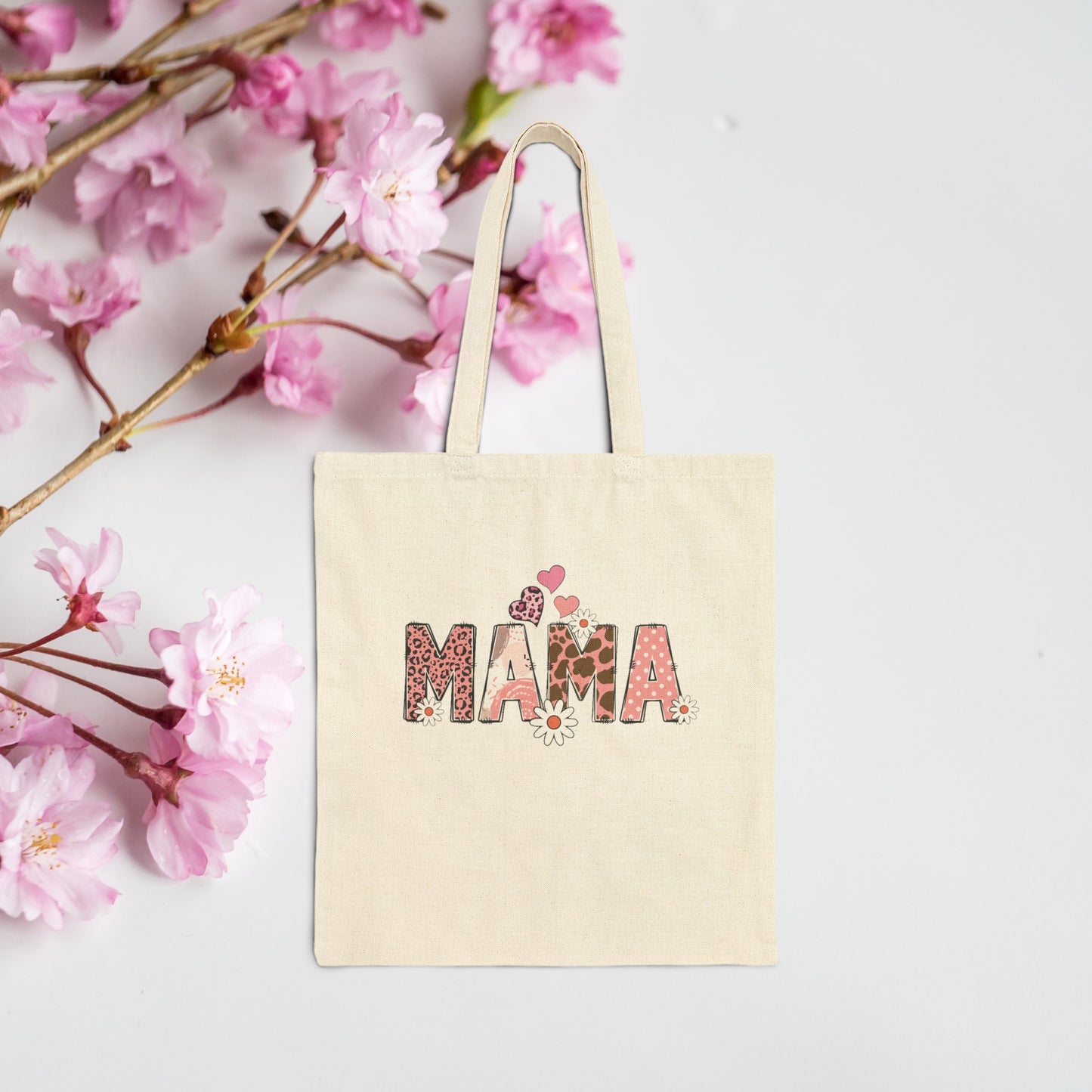 MAMA: Mother's Day Cotton Canvas Tote Bag Printify