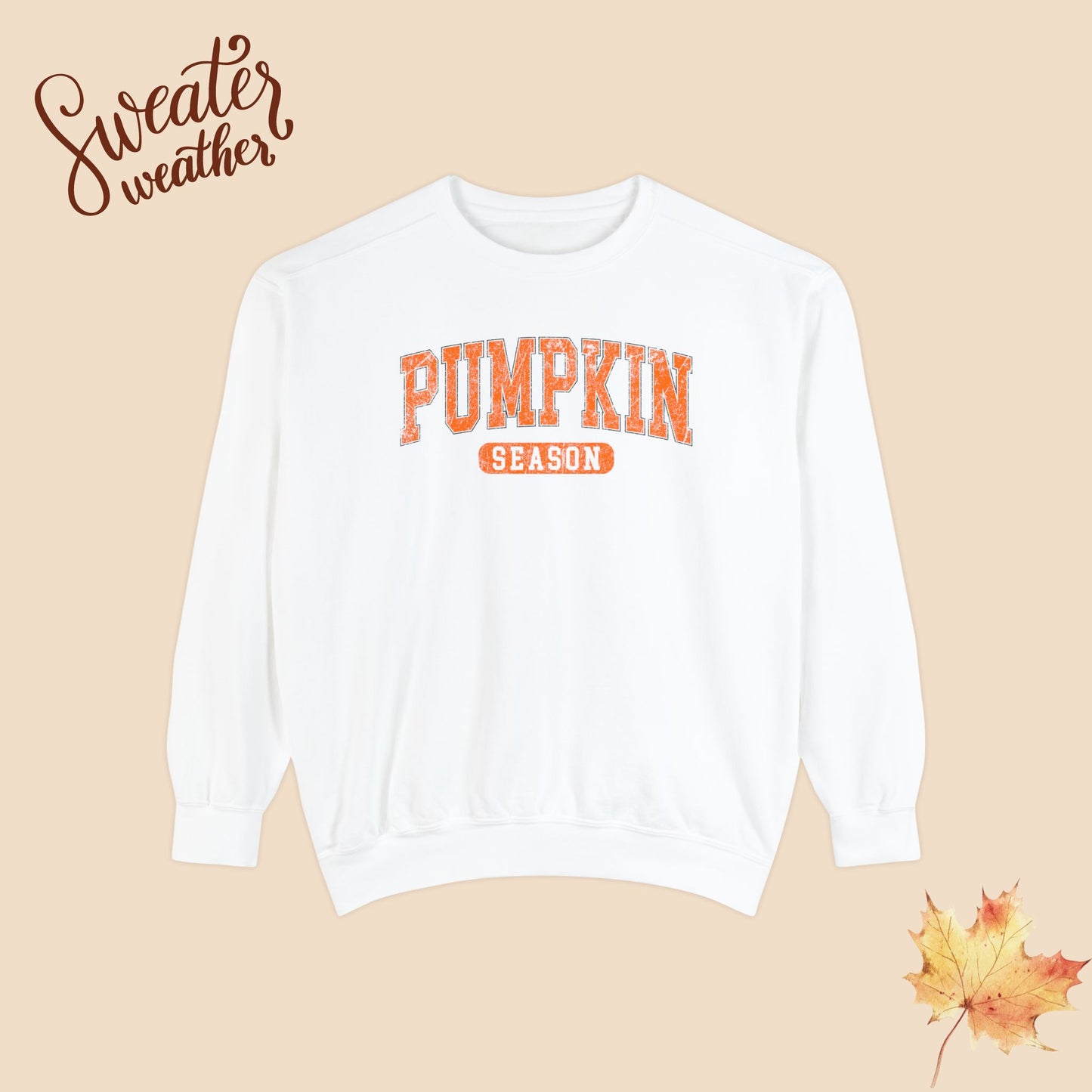 🎃 Unisex Garment-Dyed Sweatshirt – Pumpkin Season Edition