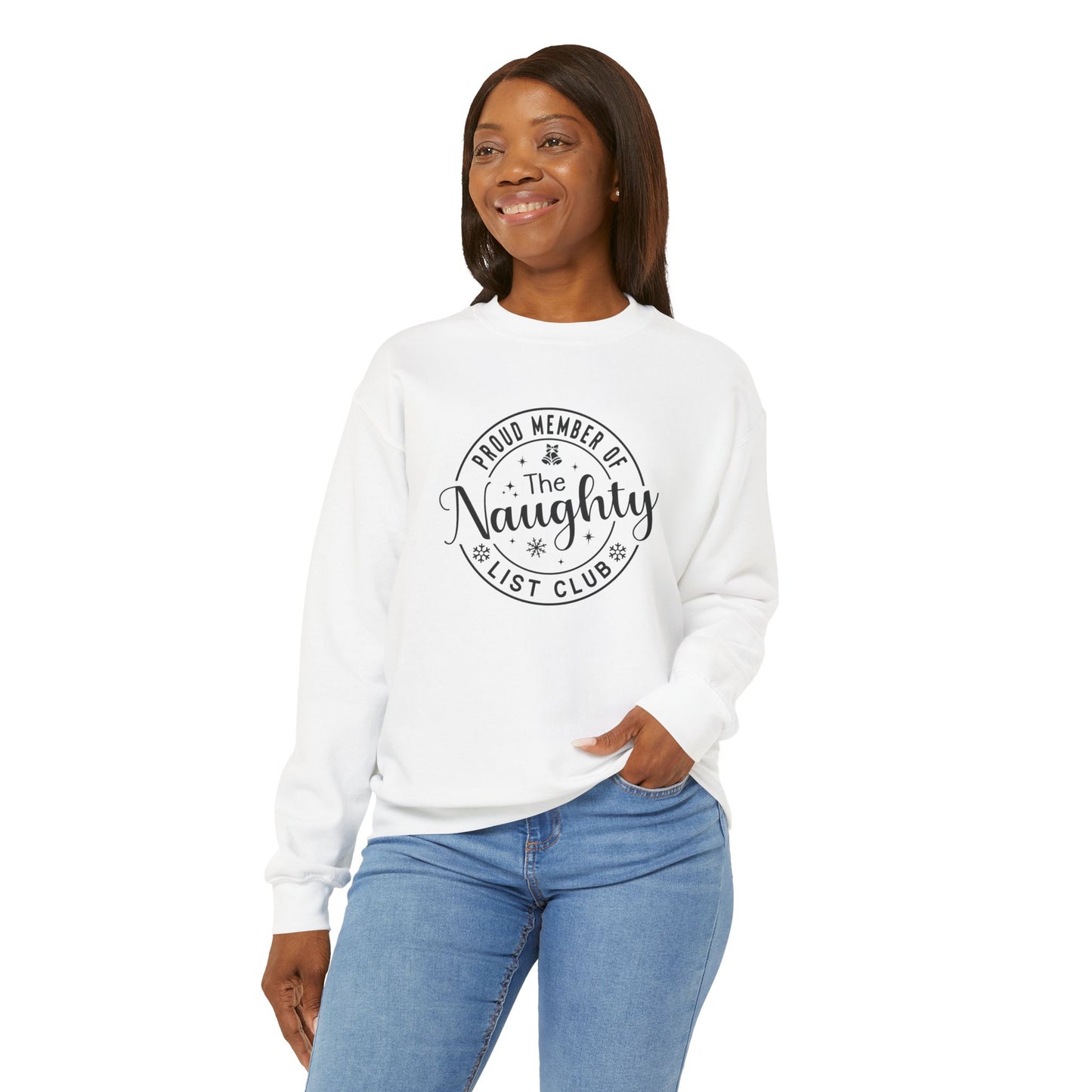 Naughty Club Crewneck Sweatshirt – Cozy Holiday Comfort for All Glammas!