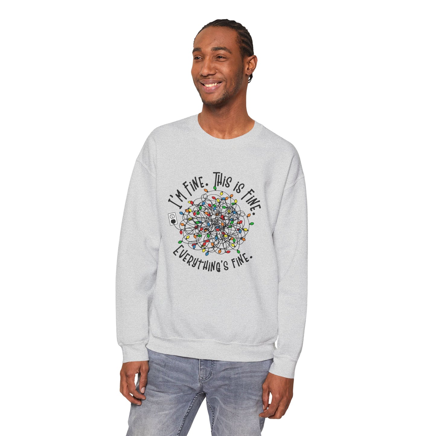 I'm Fine Crewneck Sweatshirt – Cozy Holiday Comfort for All Glammas!