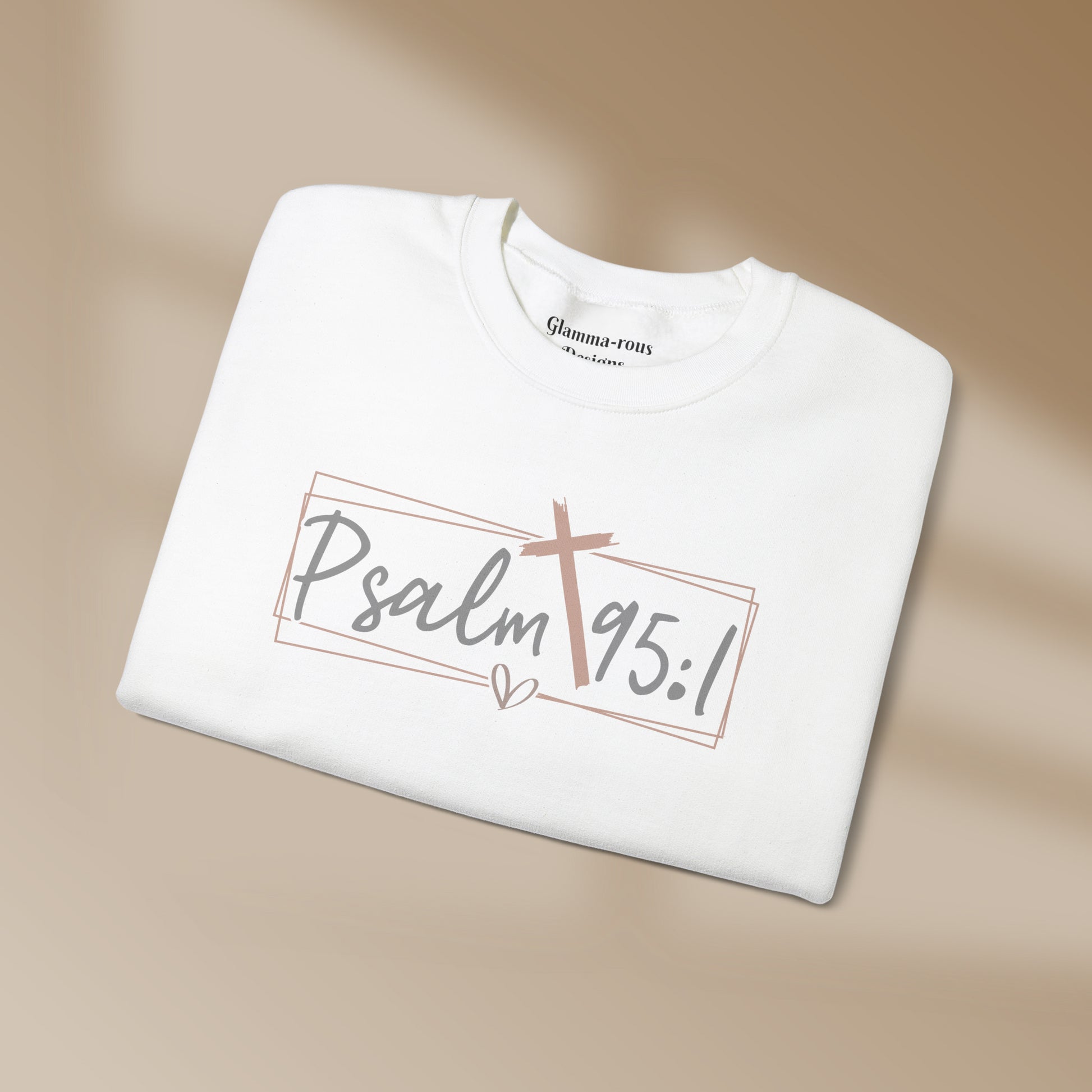 Psalm 95:1: Divinely Styled: Embrace Faith with Our Unisex Sweatshirt Printify