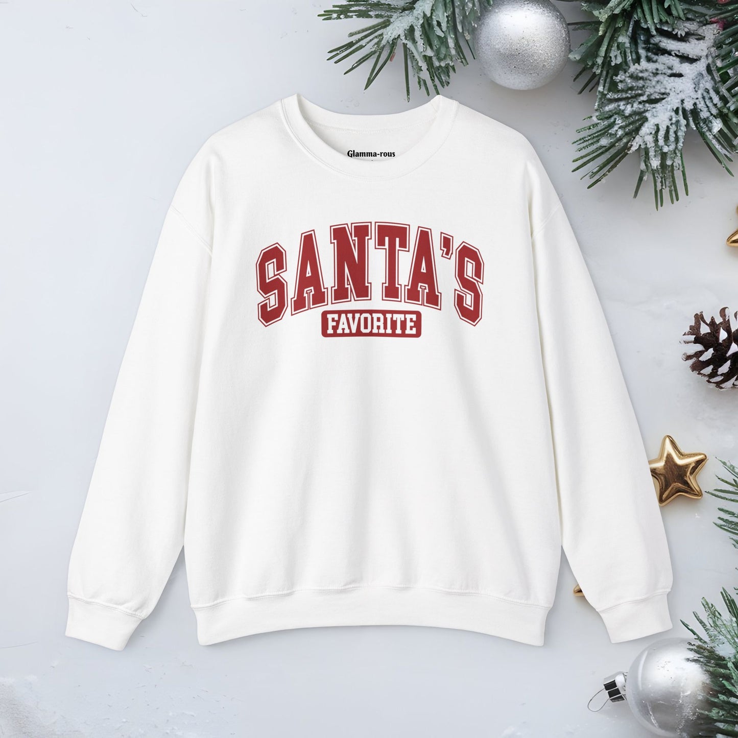 Santa's Favorite Crewneck Sweatshirt – Cozy Holiday Comfort for All Glammas!