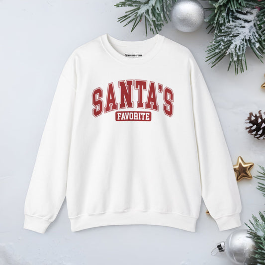 Santa's Favorite Crewneck Sweatshirt – Cozy Holiday Comfort for All Glammas!