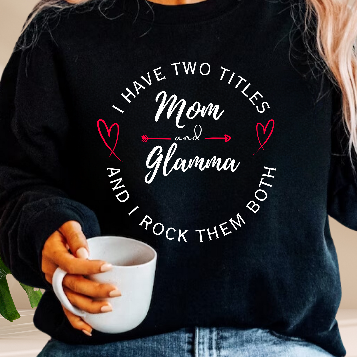 🌟 Elegant Embrace: Glamma and Mama Unisex Sweatshirt 🌟 Printify