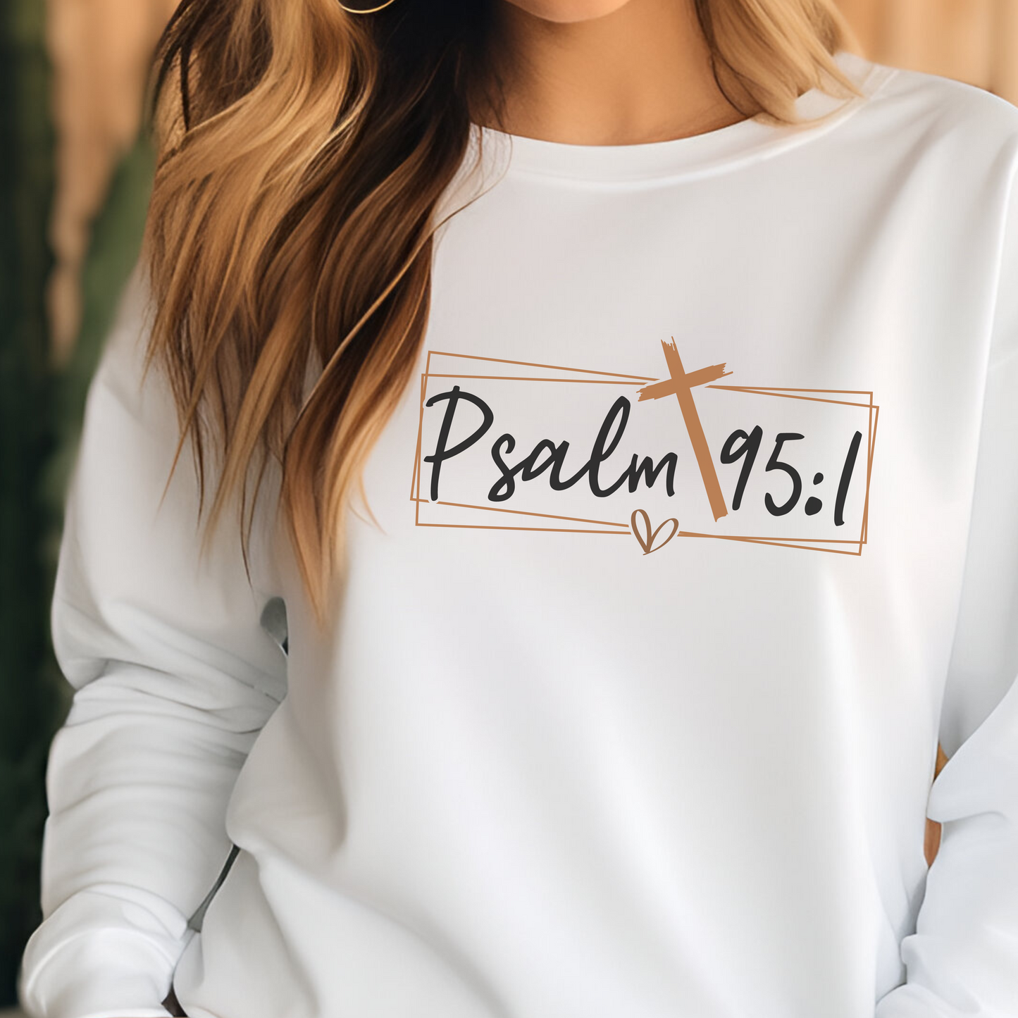 Psalm 95:1: Divinely Styled: Embrace Faith with Our Unisex Sweatshirt Printify