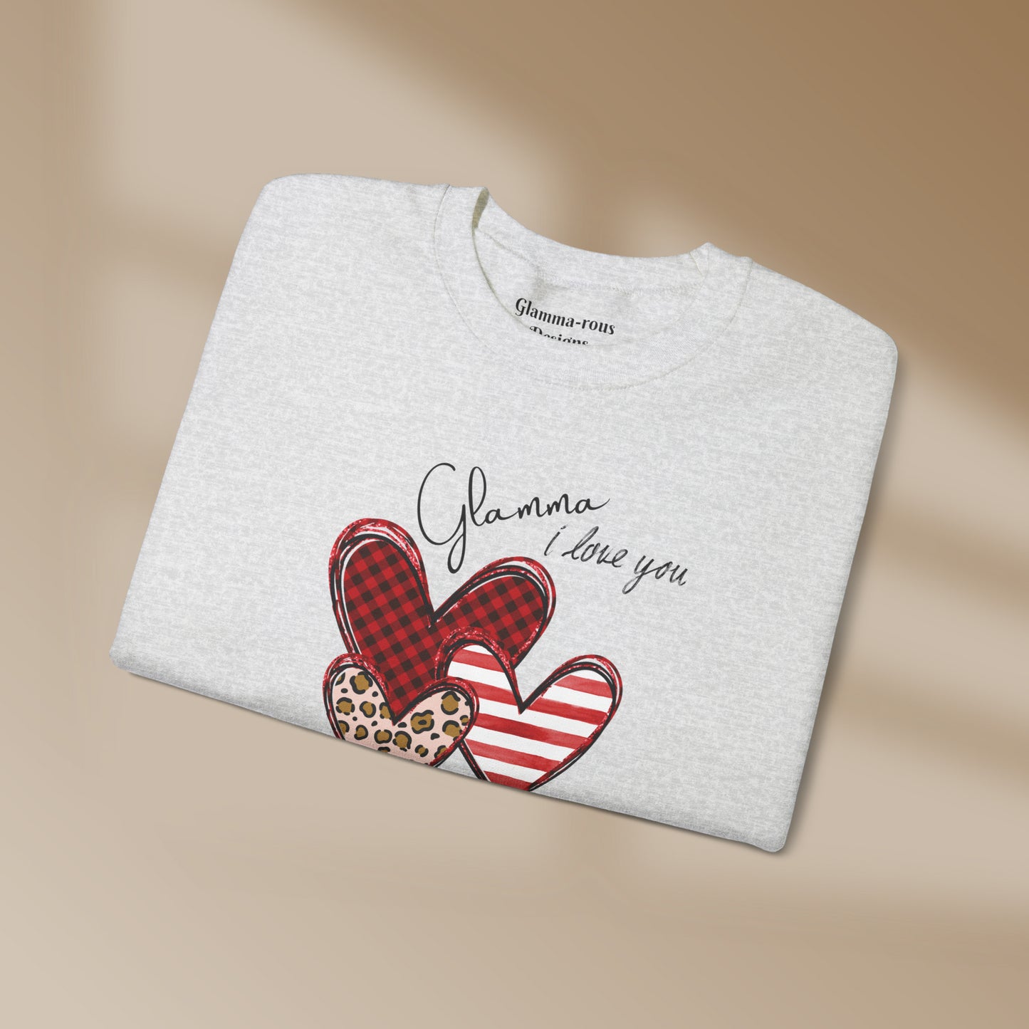 Glamma 3 Hearts: Unisex Sweatshirt 💖 Printify