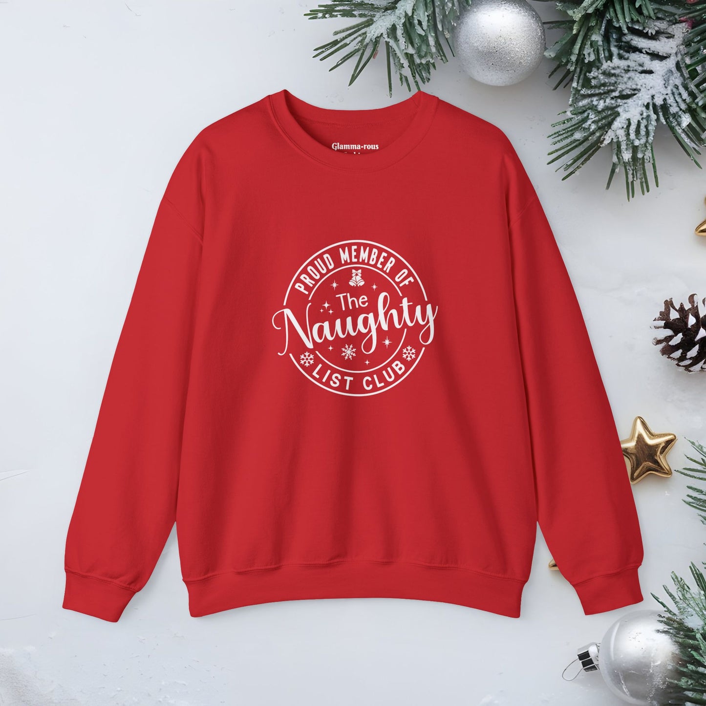 Naughty Club Crewneck Sweatshirt – Cozy Holiday Comfort for All Glammas!