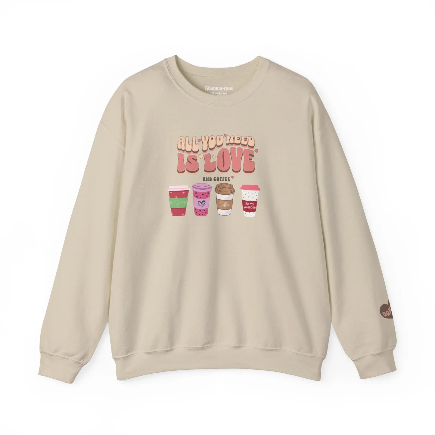 Cozy All You Need is Coffee: Unisex Sweatshirt for Coffee-Loving Glammas ☕ Printify