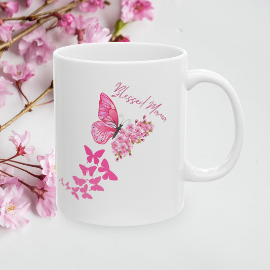 BLESSED BUTTERFLY MAMA MUG: For all GLAMMA-rous Moments! Printify