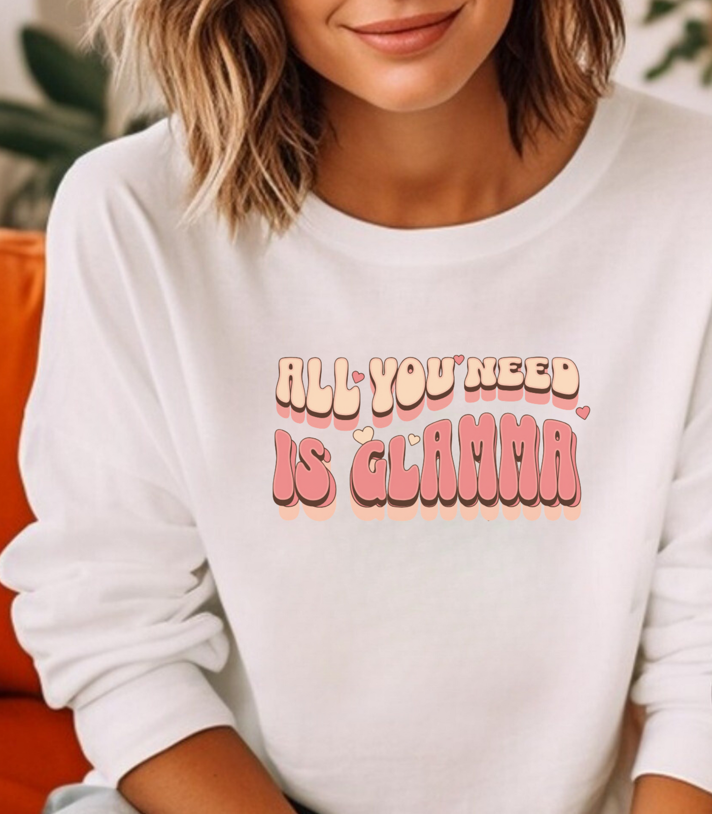 Retro All You Need is Glamma: Unisex Sweatshirt with Vintage Vibes 🌼 Printify