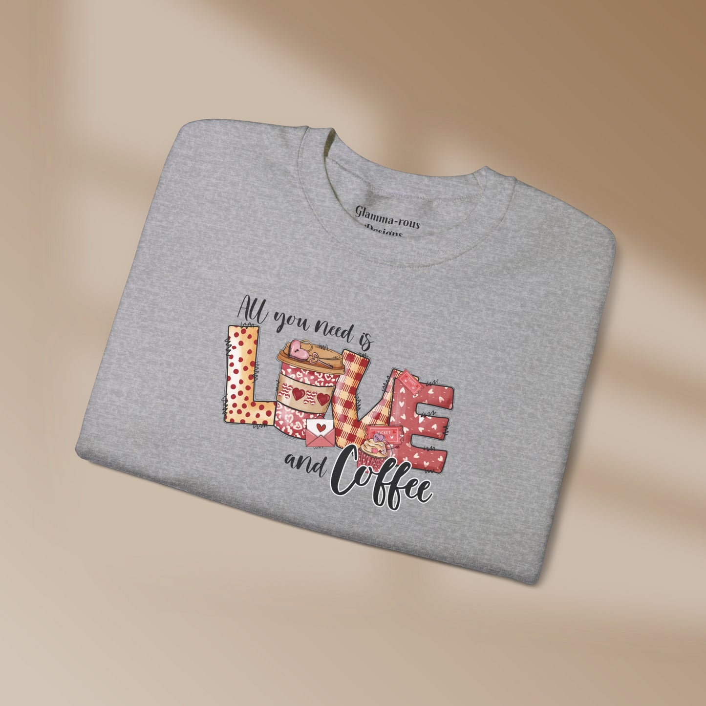 Cozy Love Coffee: Unisex Sweatshirt for Caffeine Enthusiasts☕ Printify