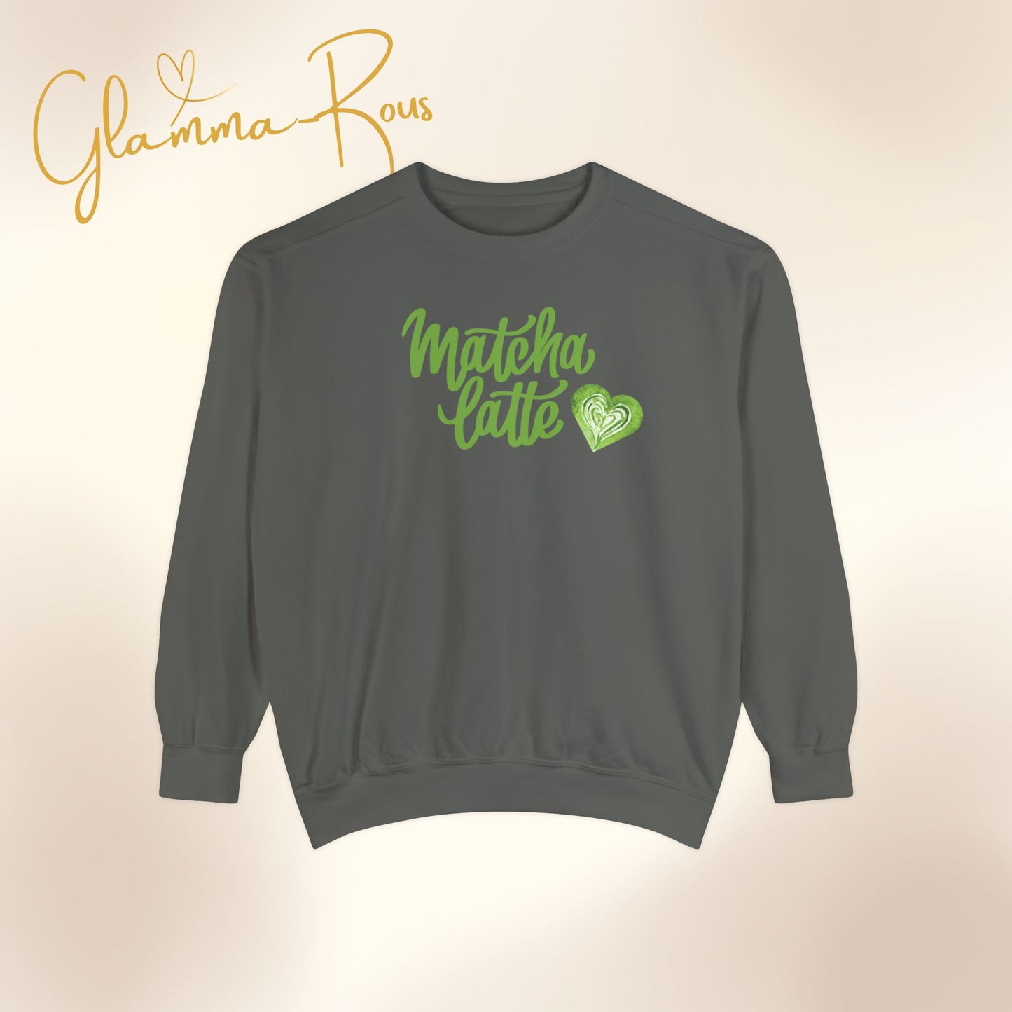 MATCHA Latte: Comfort Color Unisex Sweatshirt for Warmhearted Glammas ☕