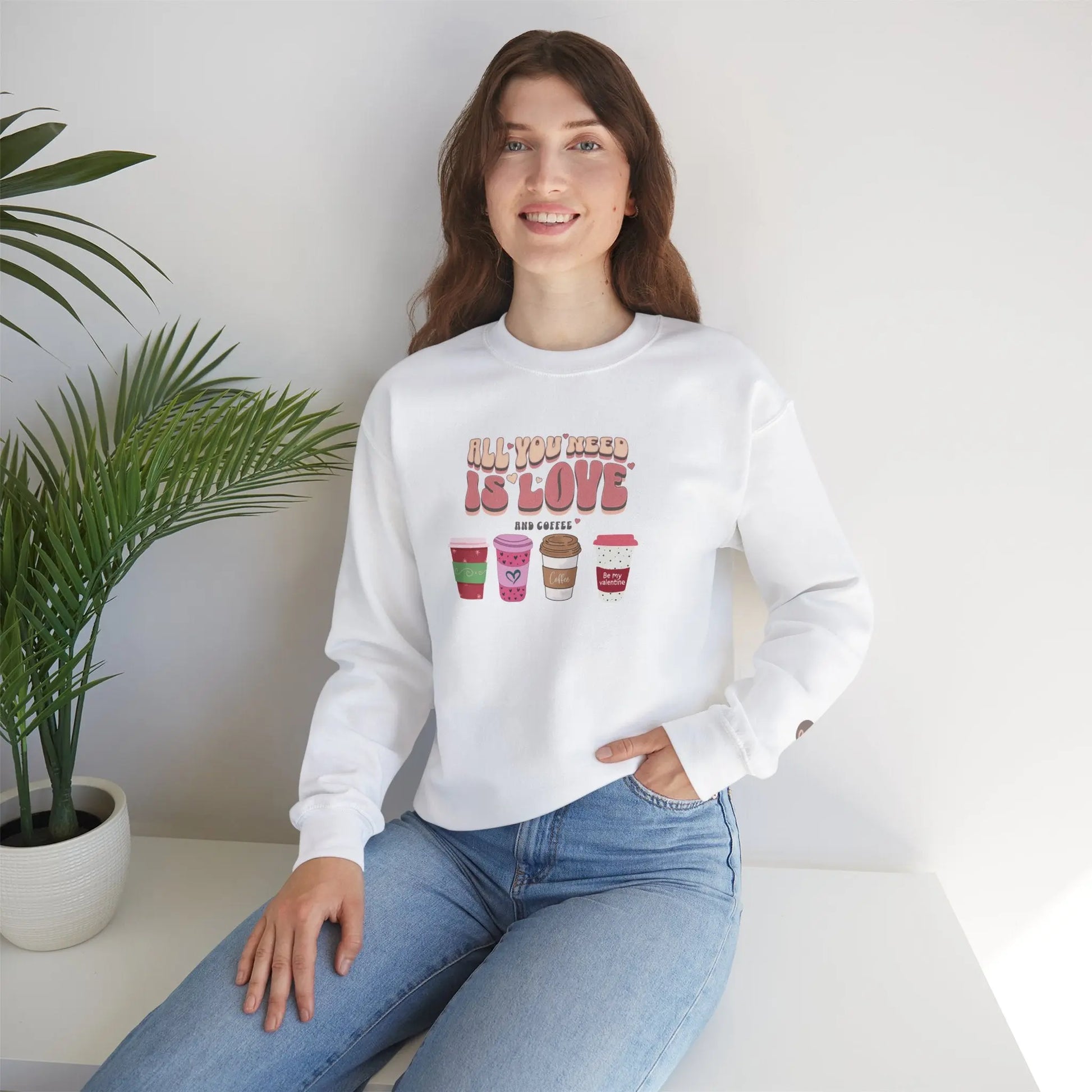 Cozy All You Need is Coffee: Unisex Sweatshirt for Coffee-Loving Glammas ☕ Printify