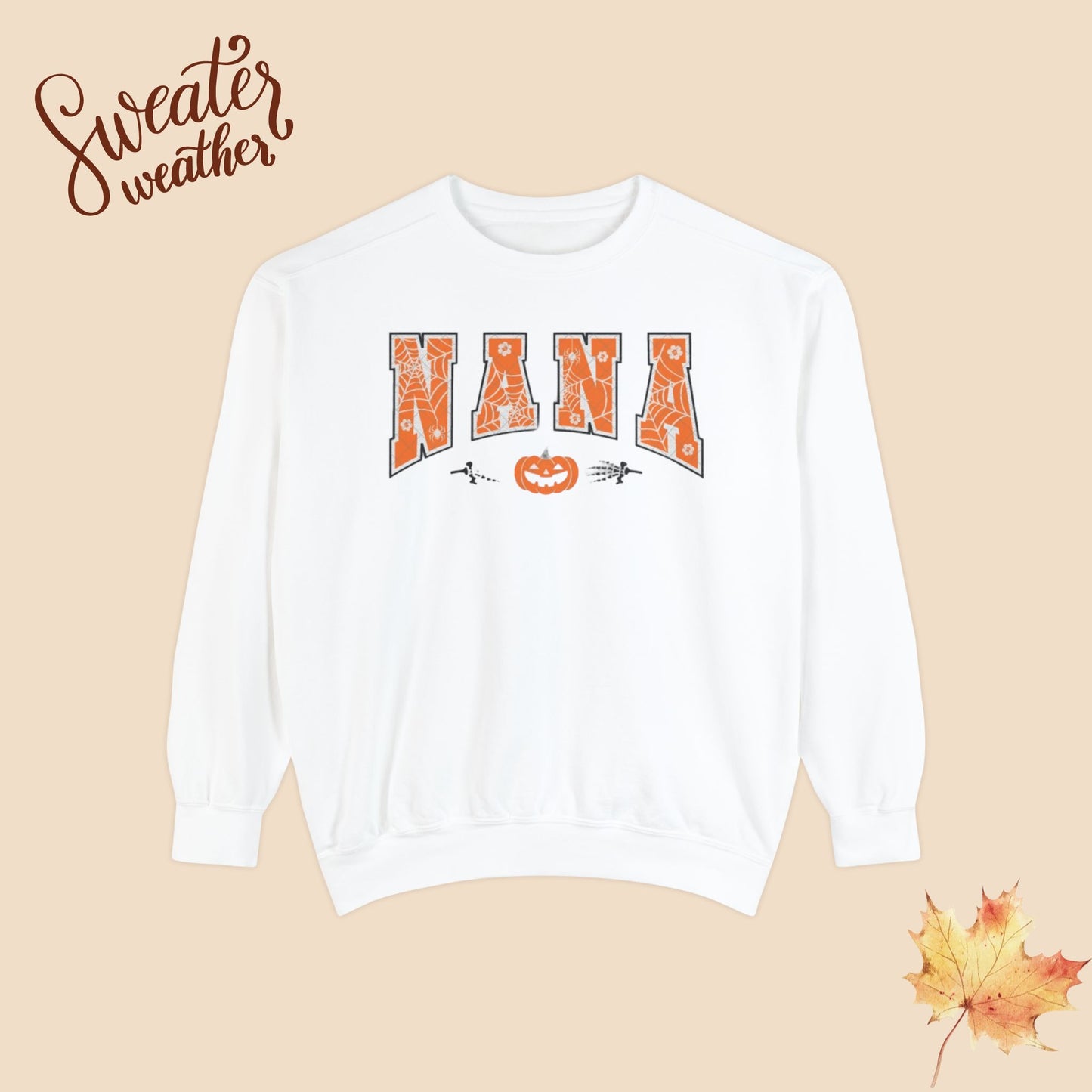 🍂 Nana Pumpkin Fall Sweatshirt – Unisex Garment-Dyed Crewneck