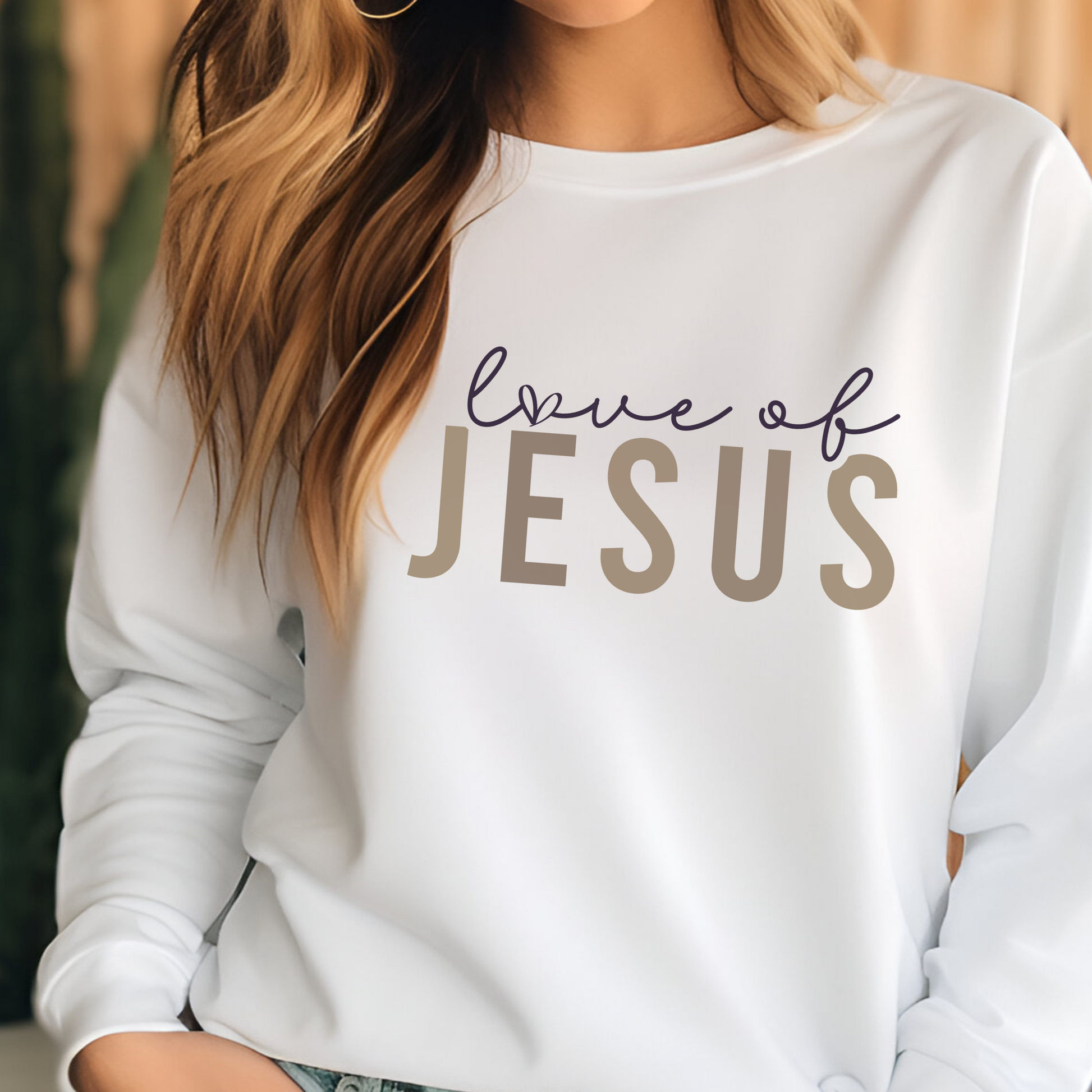 Love of Jesus: Embrace the Love of Jesus with Our Stylish Unisex Sweatshirt Printify