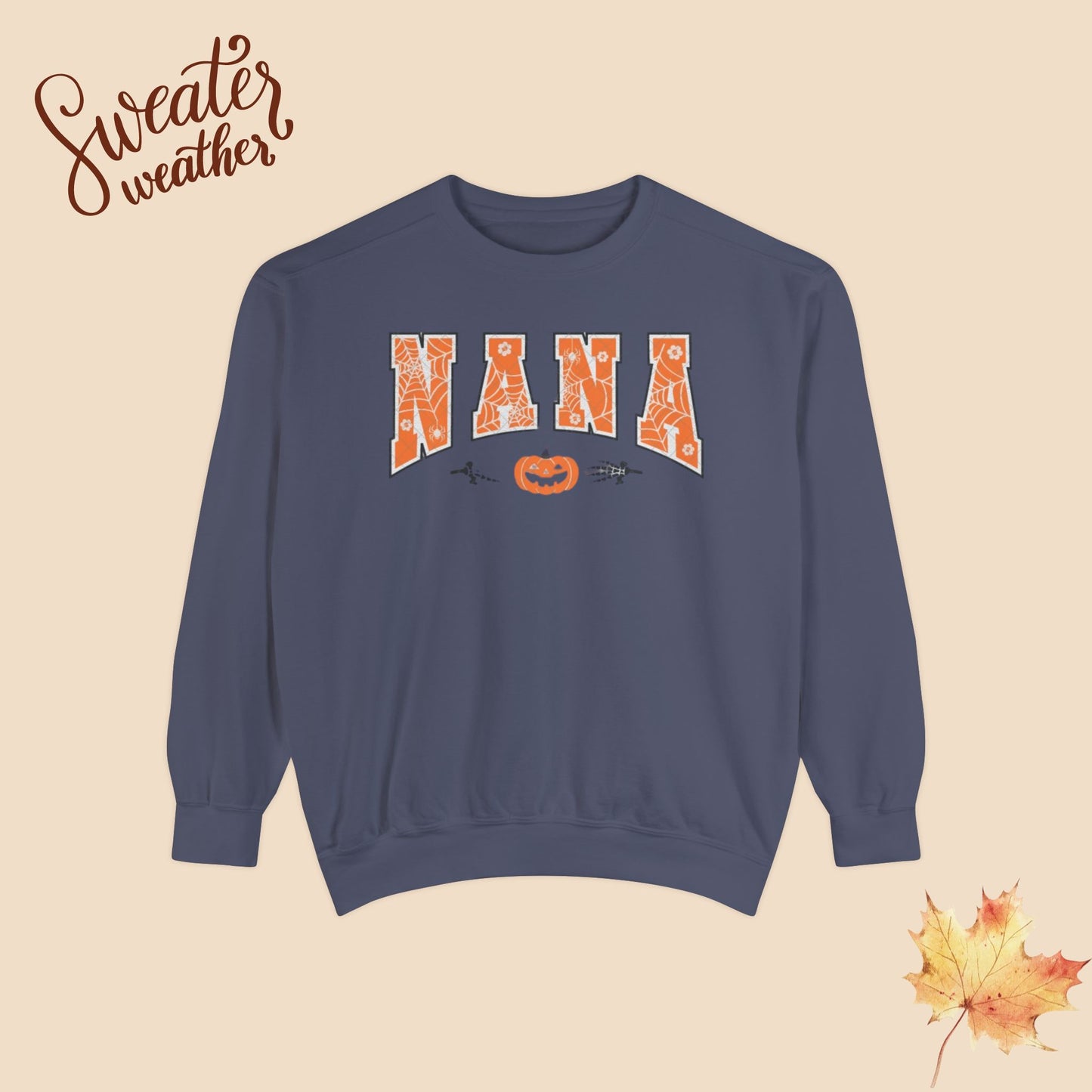 🍂 Nana Pumpkin Fall Sweatshirt – Unisex Garment-Dyed Crewneck