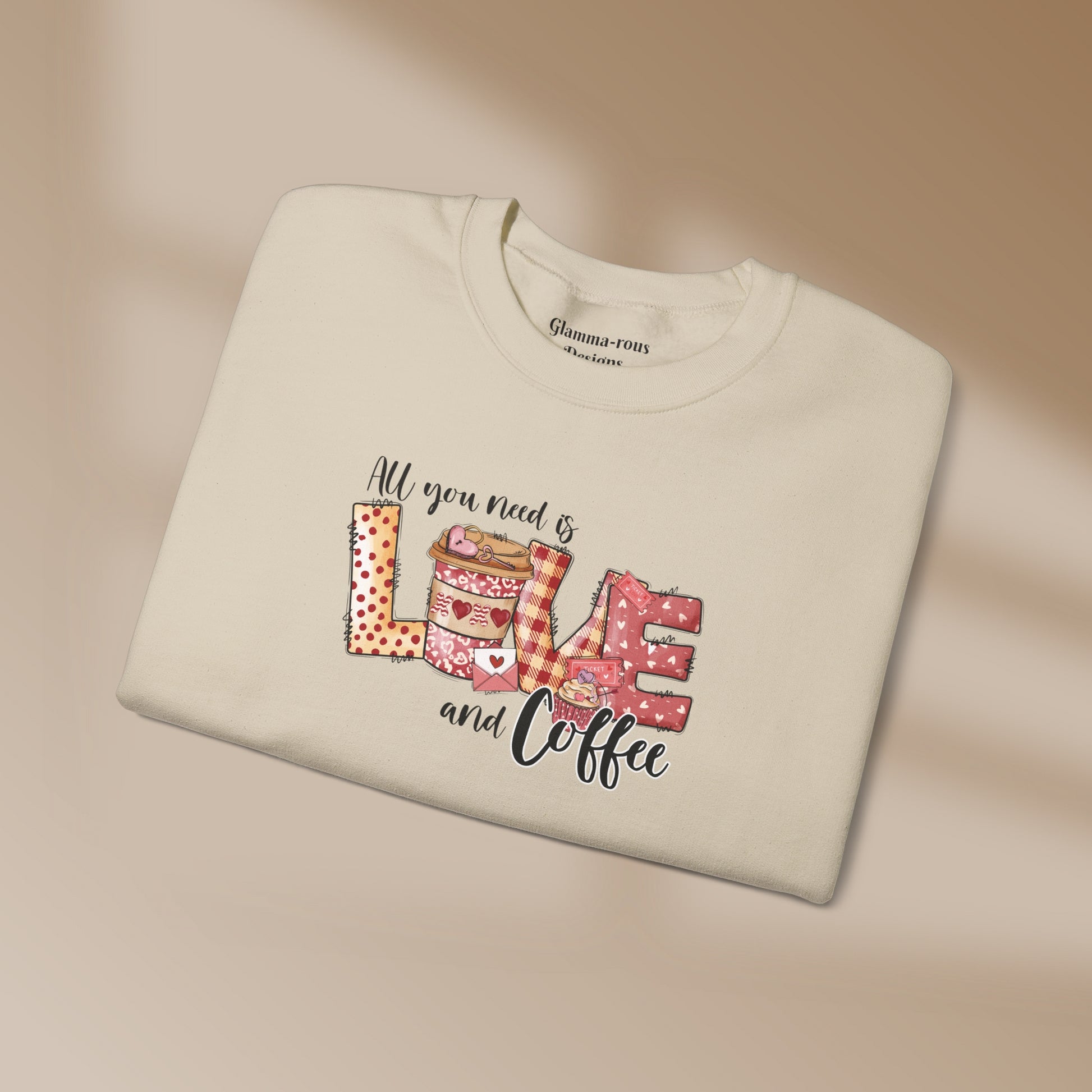 Cozy Love Coffee: Unisex Sweatshirt for Caffeine Enthusiasts☕ Printify