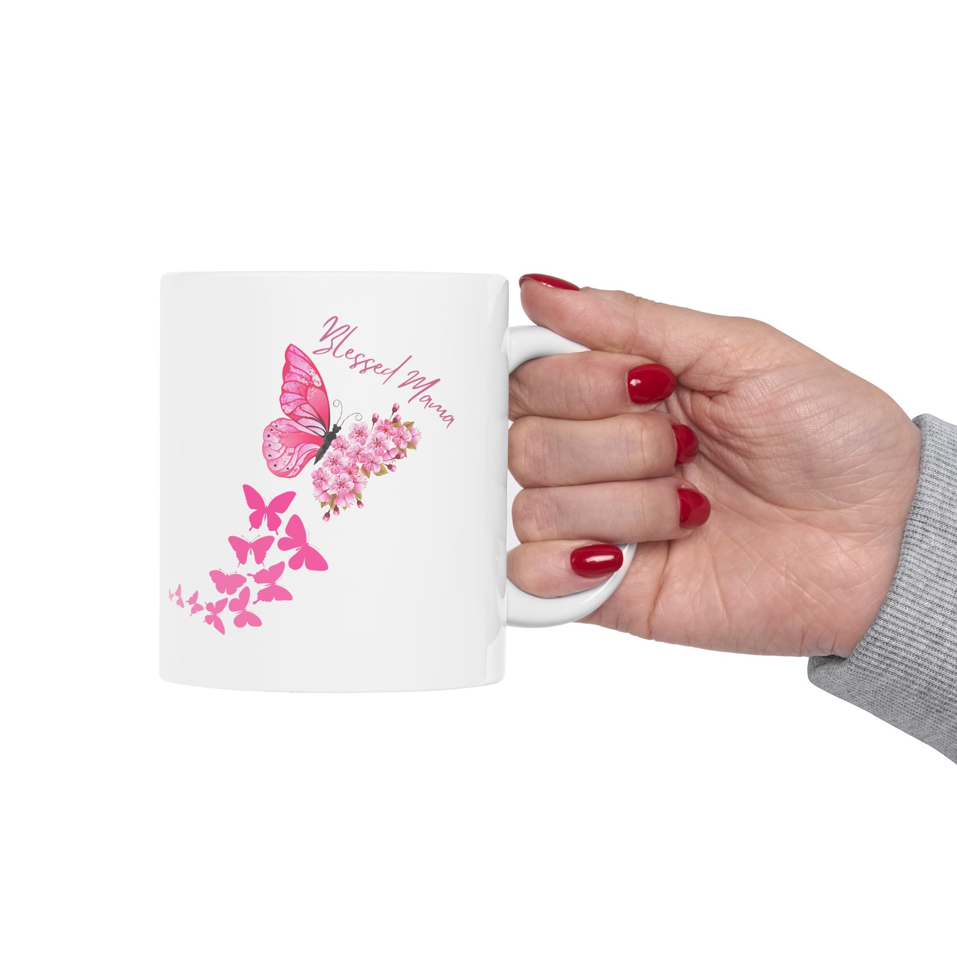 BLESSED BUTTERFLY MAMA MUG: For all GLAMMA-rous Moments! Printify