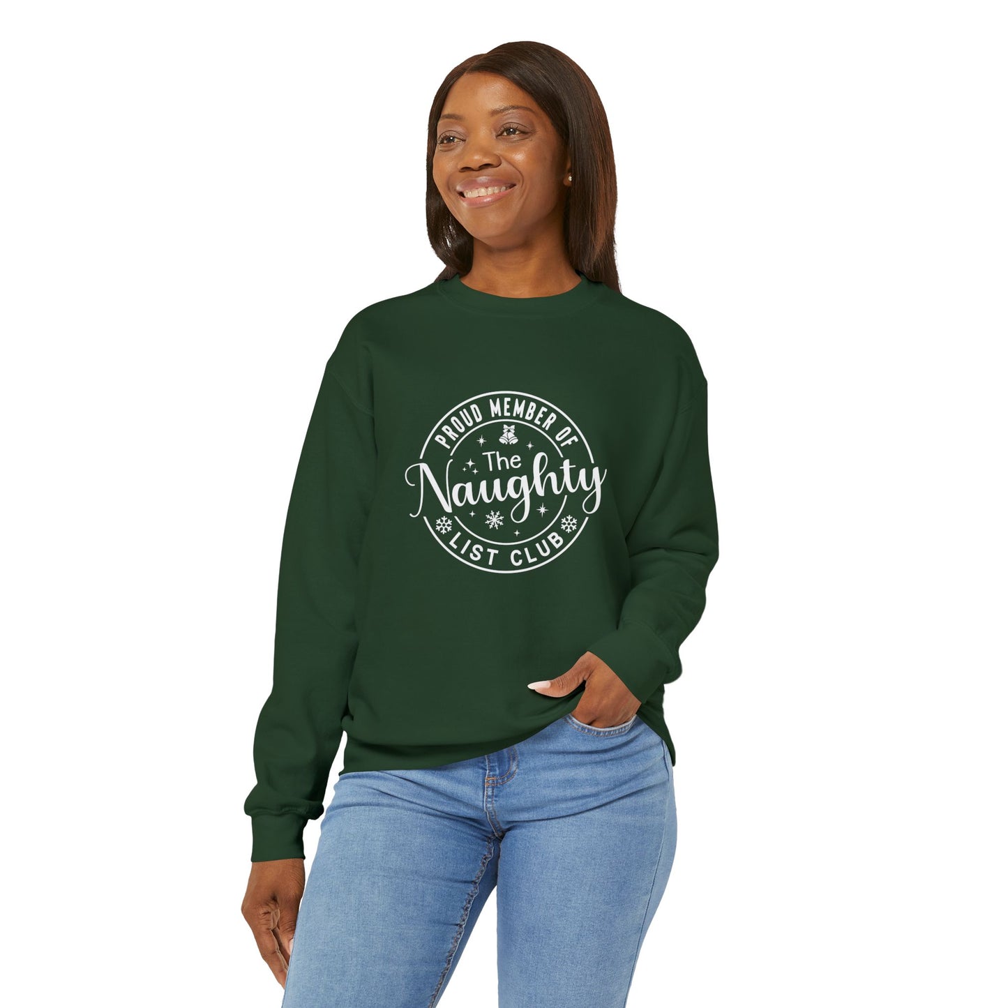 Naughty Club Crewneck Sweatshirt – Cozy Holiday Comfort for All Glammas!