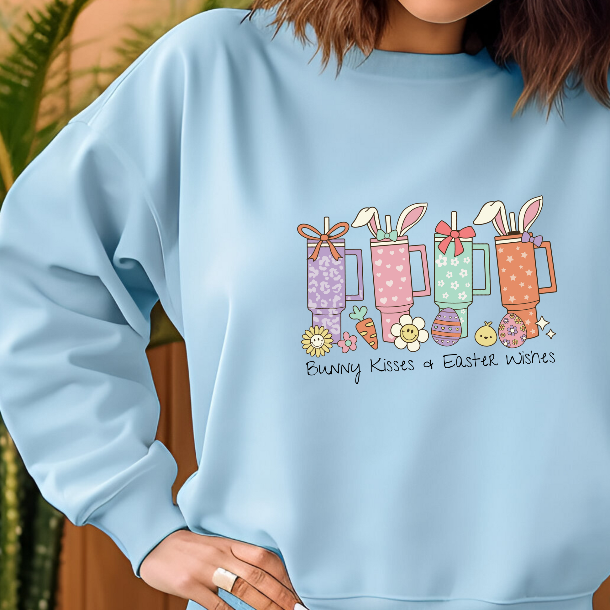 Hop into Easter Joy with Bunny Coffee Crew Unisex Sweatshirt 🐰☕ Printify