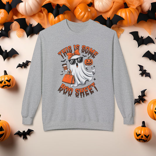 Boo Sheet Halloween Sweatshirt – Cozy & Fun Fall Sweater for Sazzy Glammas  🎃