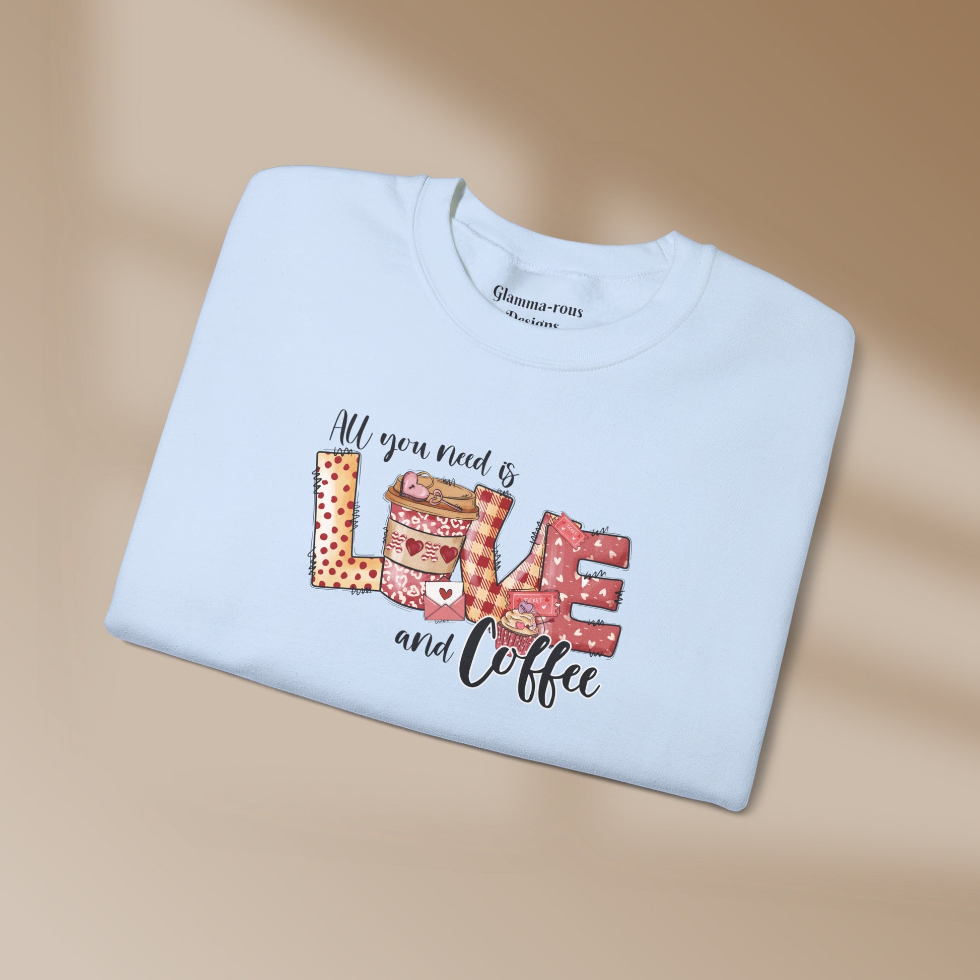 Cozy Love Coffee: Unisex Sweatshirt for Caffeine Enthusiasts☕ Printify