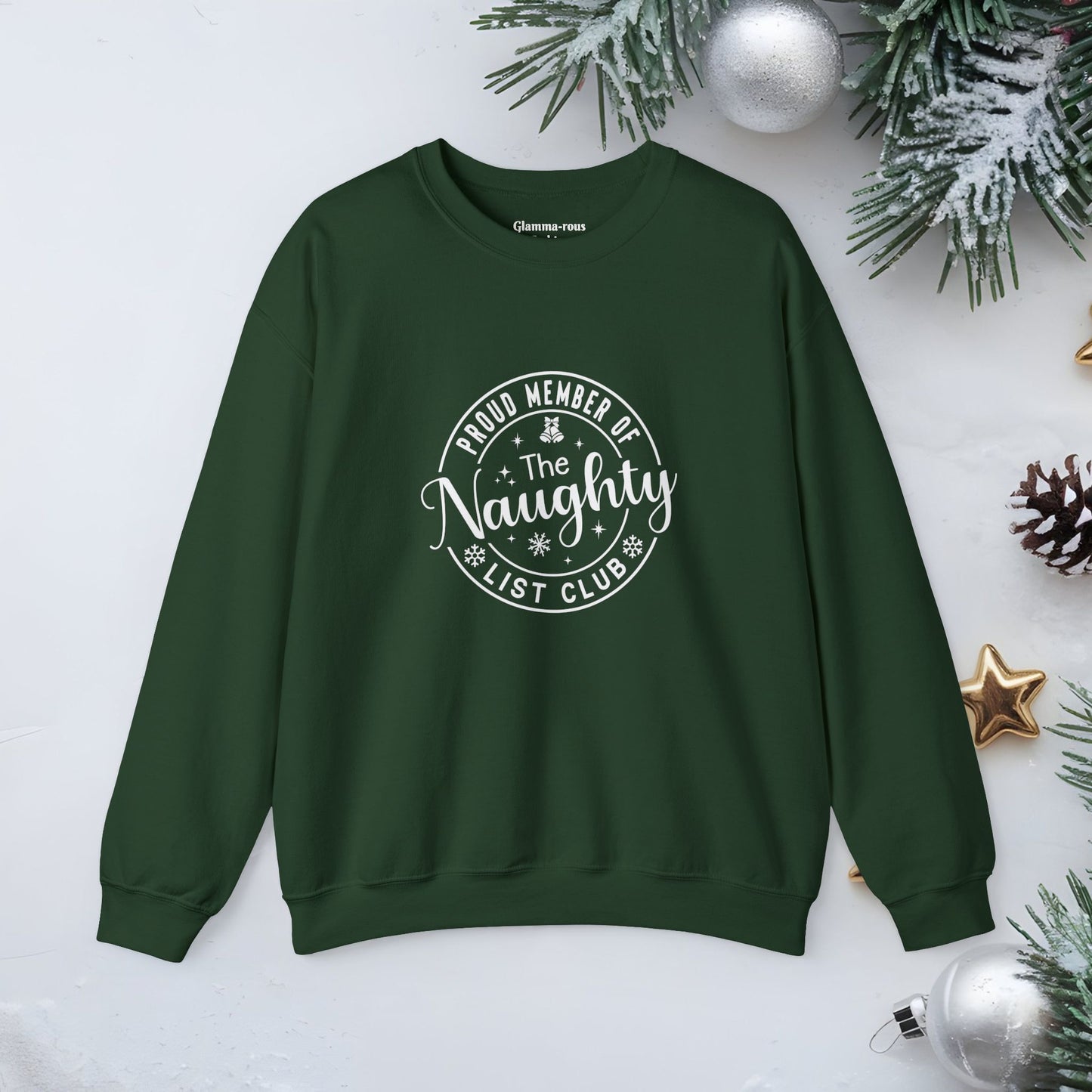 Naughty Club Crewneck Sweatshirt – Cozy Holiday Comfort for All Glammas!